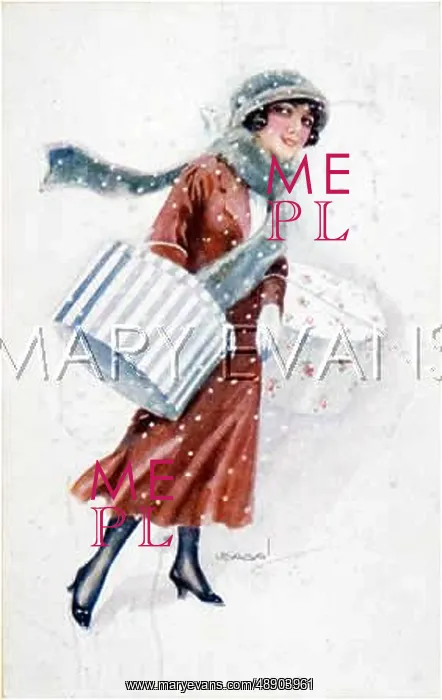 : ERRAND-GIRL IN SNOW : ERRAND-GIRL IN SNOW