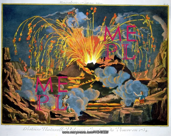: Eruption of the volcano Mount Vesuvius 1754 : Eruption of the volcano Mount Vesuvius 1754