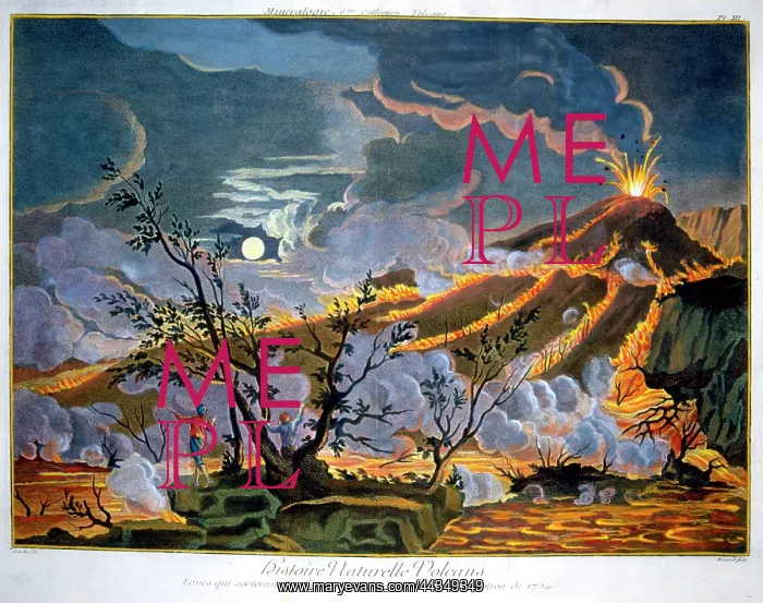 : Eruption of the volcano Mount Vesuvius 1754 : Eruption of the volcano Mount Vesuvius 1754