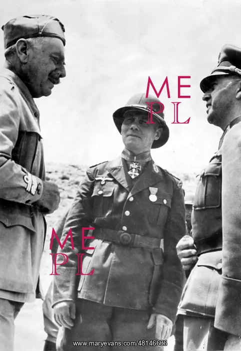 : Erwin Rommel with General Gariboldi, 1941 : Erwin Rommel with General Gariboldi, 1941
