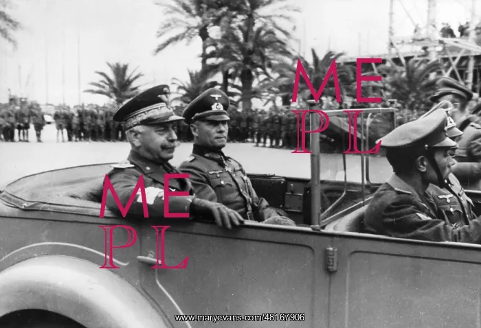 : Erwin Rommel and General Gariboldi in Tripoli, 1941 : Erwin Rommel and General Gariboldi in Tripoli, 1941