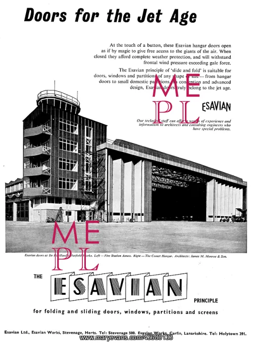 : Esavian Hangar Doors 1957 : Esavian Hangar Doors 1957