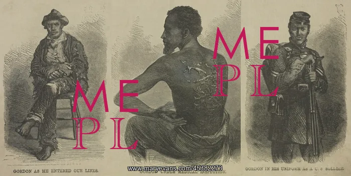 : Escaped slave Gordon, whose scarred back from : Escaped slave Gordon, whose scarred back from
