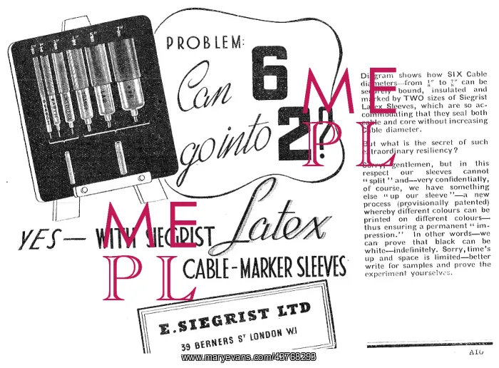 : E.Siegrist Latex Electrical Cable Marker Sleeves : E.Siegrist Latex Electrical Cable Marker Sleeves
