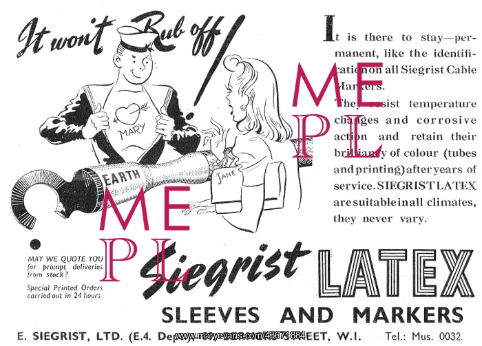 : E.Siegrist Latex Sleeves & Cable Markers : E.Siegrist Latex Sleeves & Cable Markers