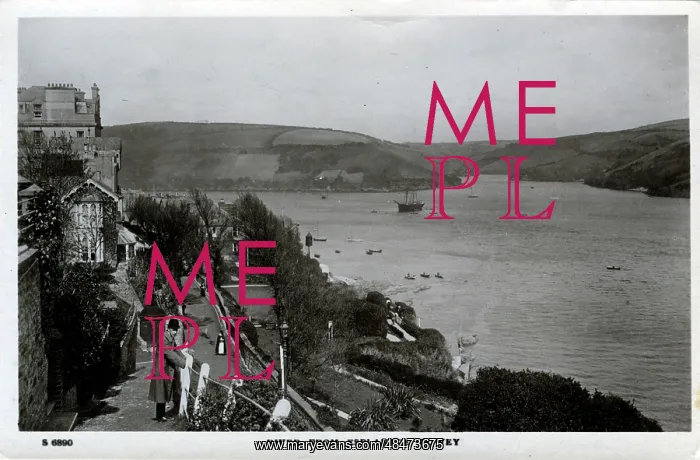 : The Esplanade & River, Fowey, England : The Esplanade & River, Fowey, England