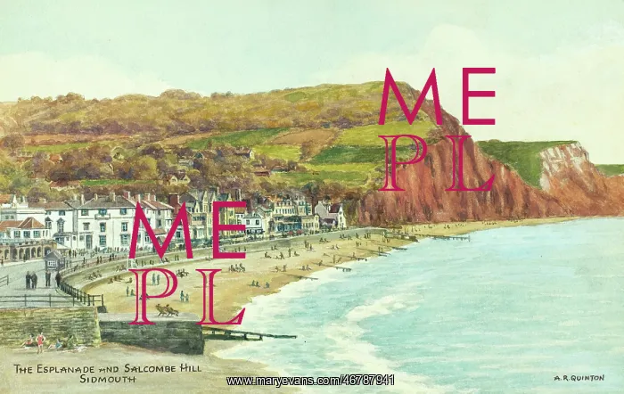 : Esplanade and Salcombe Hill, Sidmouth, Devon : Esplanade and Salcombe Hill, Sidmouth, Devon