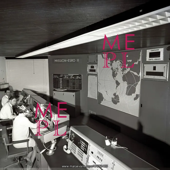: ESRO-2 satellite control room, 1968 : ESRO-2 satellite control room, 1968