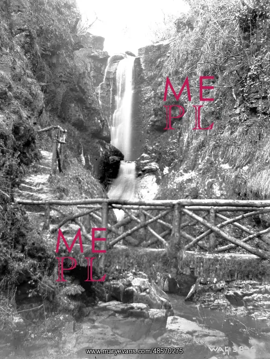 : Ess-na-Larech, a waterfall, Glenariff, taken in Apr. 1908 : Ess-na-Larech, a waterfall, Glenariff, taken in Apr. 1908