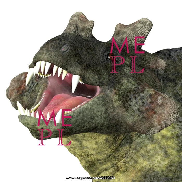 : Estemmenosuchus dinosaur head : Estemmenosuchus dinosaur head