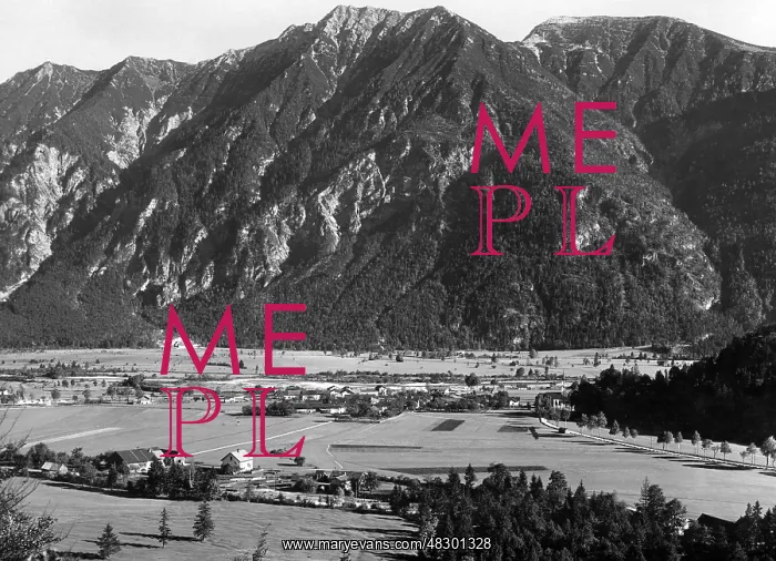 : Ester Mountains near Oberau, around 1925 : Ester Mountains near Oberau, around 1925