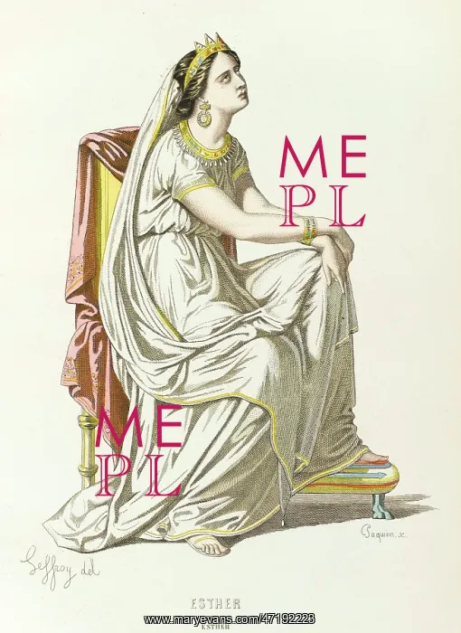  : ESTHER. Esther, queen of Persia, as presented by Jean Racine in his play Esther