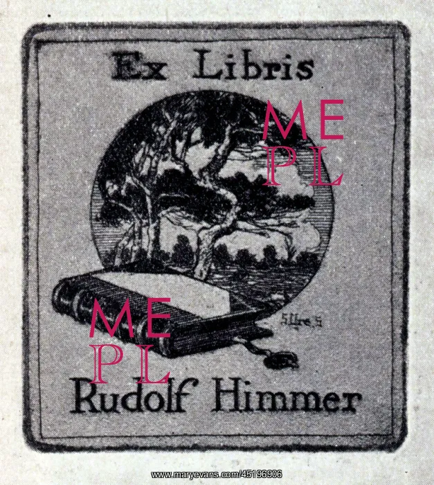 : Etched Bookplate Design : Etched Bookplate Design