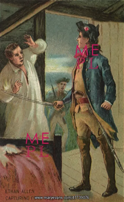 : Ethan Allen Holds Man at Swordpoint : Ethan Allen Holds Man at Swordpoint