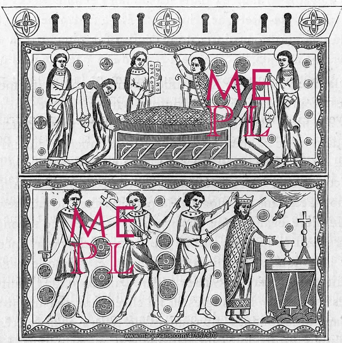 : Ethelbert of East Anglia beheaded : Ethelbert of East Anglia beheaded