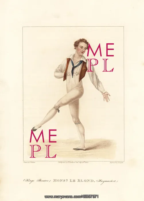 : Etienne le Blond, ballet dancer, 1822 : Etienne le Blond, ballet dancer, 1822