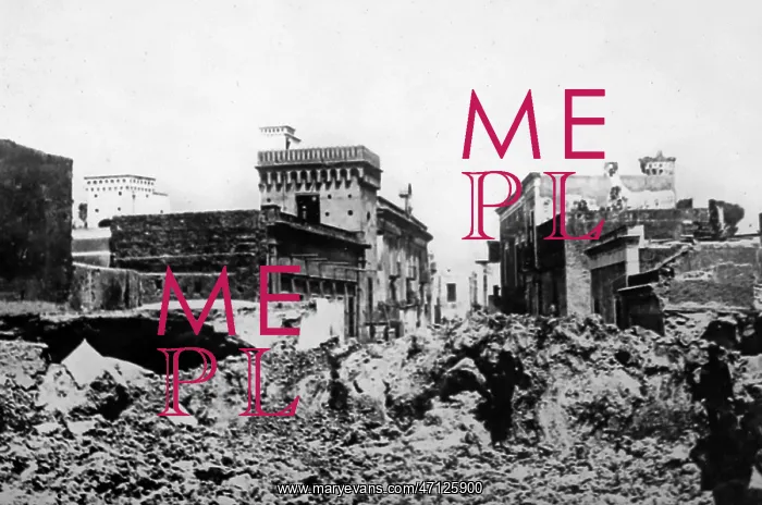  : Etna destroyed by volcano eruption, probably early 1900s