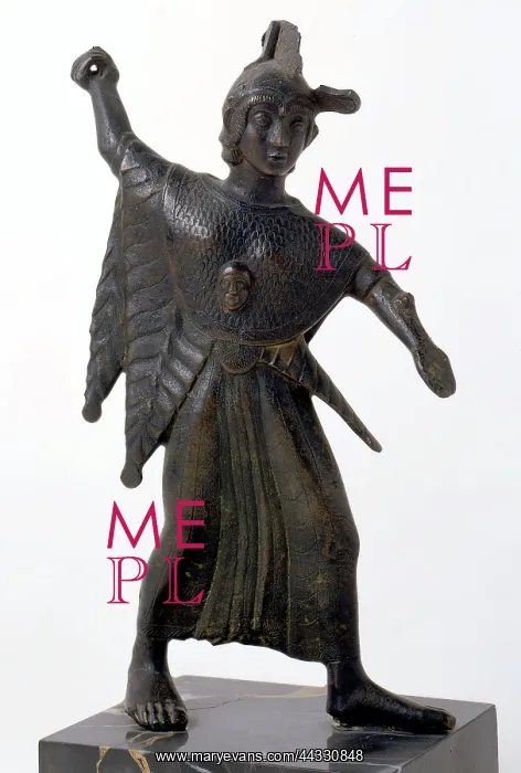 : Etruscan statuette of Minerva warrior : Etruscan statuette of Minerva warrior