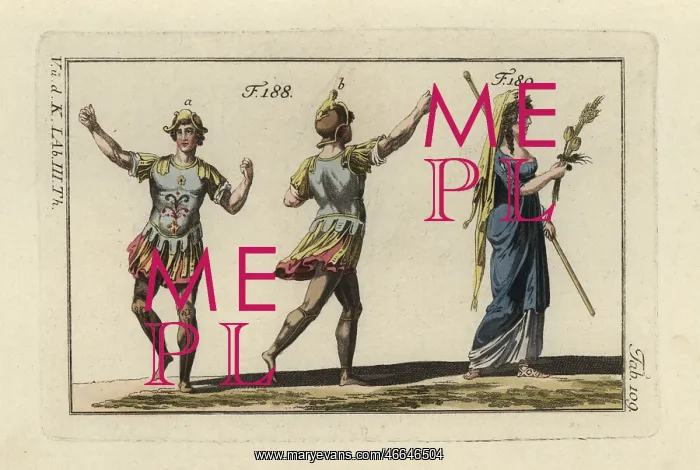 : An Etruscan warrior and Ceres, goddess of grain : An Etruscan warrior and Ceres, goddess of grain