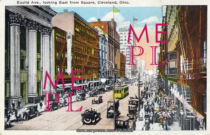 : Euclid Avenue, looking East from Square, Cleveland, Ohio : Euclid Avenue, looking East from Square, Cleveland, Ohio