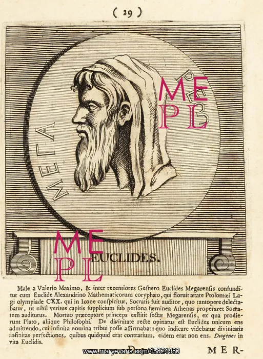 : Euclid of Megara, Greek Socratic philosopher : Euclid of Megara, Greek Socratic philosopher