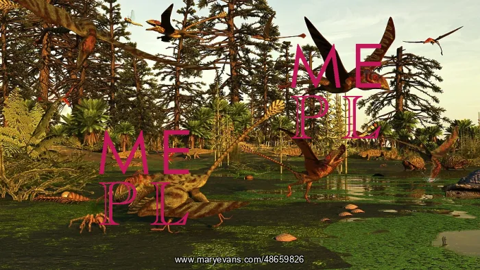 : Eudimorphodon and Peteinosaurus pterosaurs in : Eudimorphodon and Peteinosaurus pterosaurs in