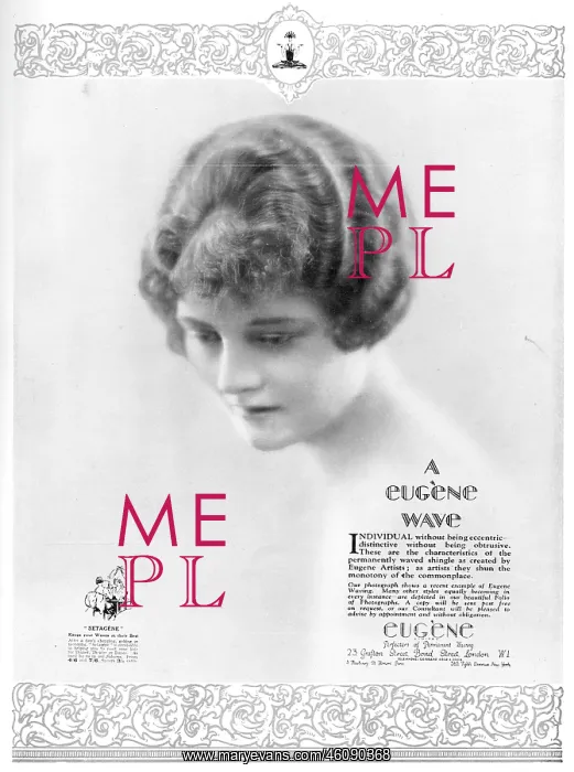 : A Eugene Wave hair style, 1927 : A Eugene Wave hair style, 1927