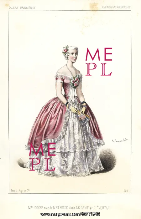 : Eugenie Doche as Mathilde in Le Gant et l'Eventail : Eugenie Doche as Mathilde in Le Gant et l'Eventail
