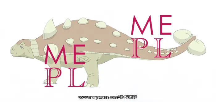 : Euoplocephalus pencil drawing with digital color : Euoplocephalus pencil drawing with digital color