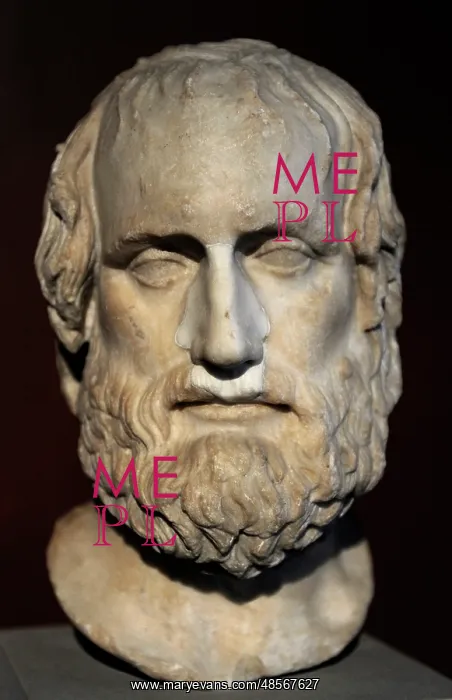: Euripides (480-406 BC). Bust : Euripides (480-406 BC). Bust