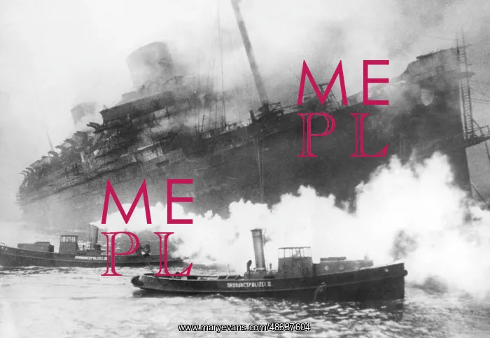 : The Europa at the fitting-out quay, 1929 : The Europa at the fitting-out quay, 1929