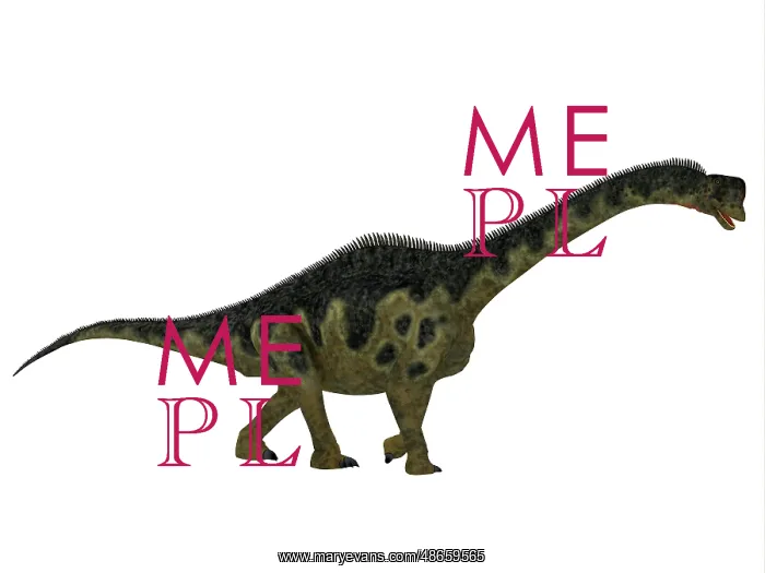 : Europasaurus dinosaur, side profile : Europasaurus dinosaur, side profile