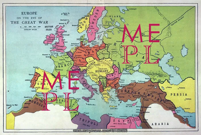 : EUROPE MAP C1914 : EUROPE MAP C1914