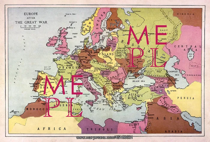 : EUROPE MAP C1918 : EUROPE MAP C1918