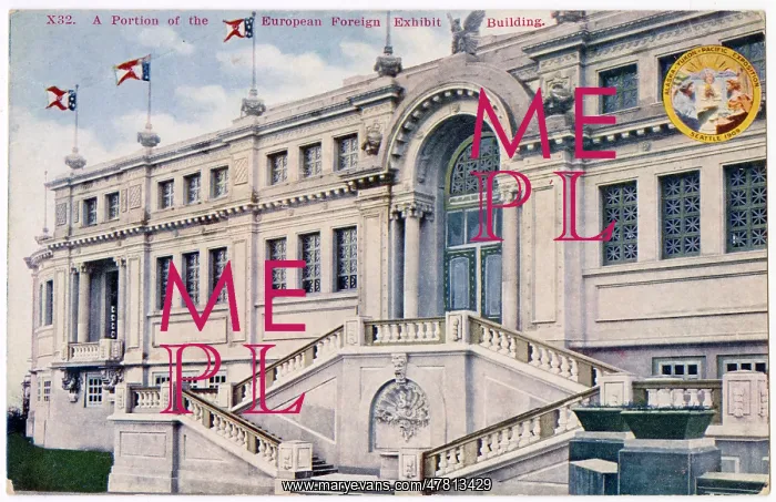 : European Foreign Exhibit Building, Seattle Exposition, USA : European Foreign Exhibit Building, Seattle Exposition, USA