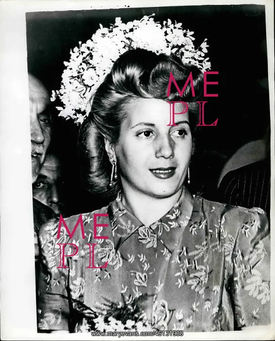 : Eva Peron of Argentina on a visit to Milan, Italy : Eva Peron of Argentina on a visit to Milan, Italy