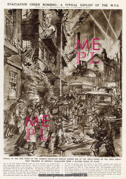 : Evacuation during the Blitz'; Second World War 1940 : Evacuation during the Blitz'; Second World War 1940