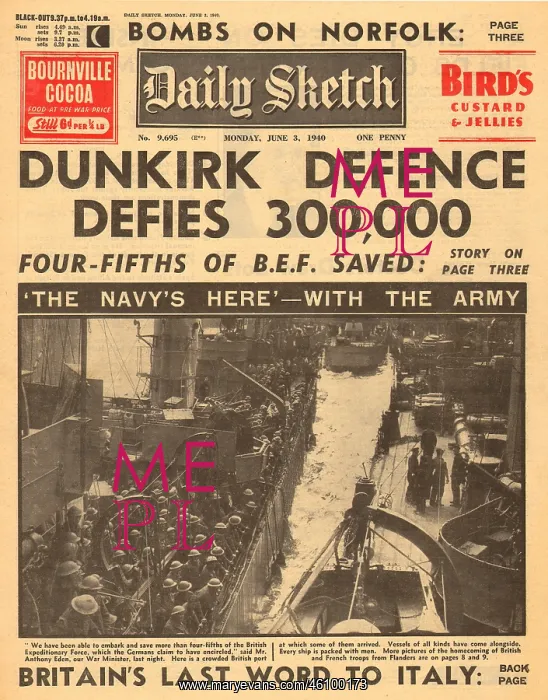  : Evacuation of Dunkirk, WW2