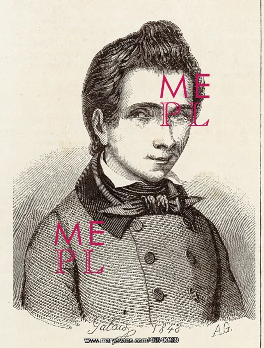 : Evariste Galois, French mathematician : Evariste Galois, French mathematician