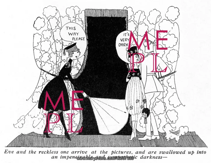 : Eve goes to the cinema by Annie Fish : Eve goes to the cinema by Annie Fish