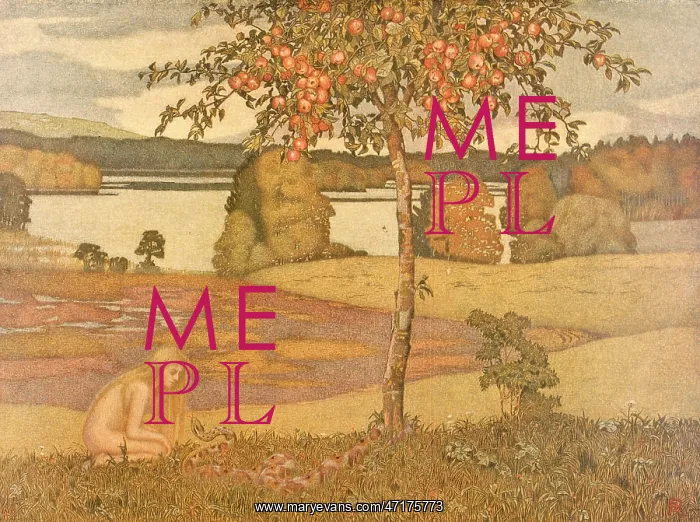 : Eve and the serpent in the Garden of Eden : Eve and the serpent in the Garden of Eden