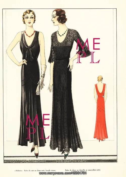 : Evening and dinner dresses by Martial et Armand : Evening and dinner dresses by Martial et Armand