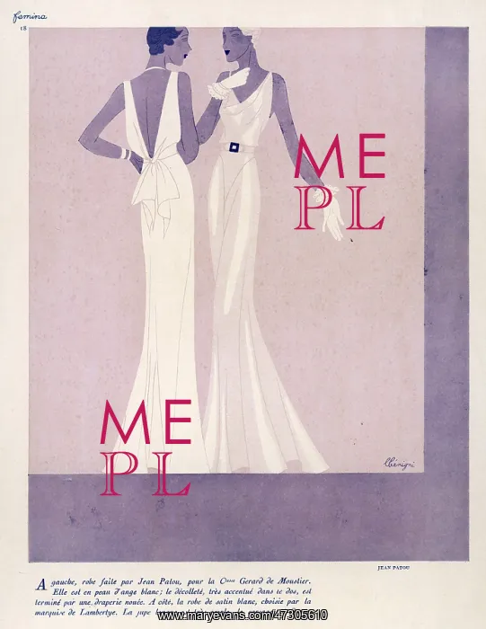 : EVENING DRESS / PATOU : EVENING DRESS / PATOU