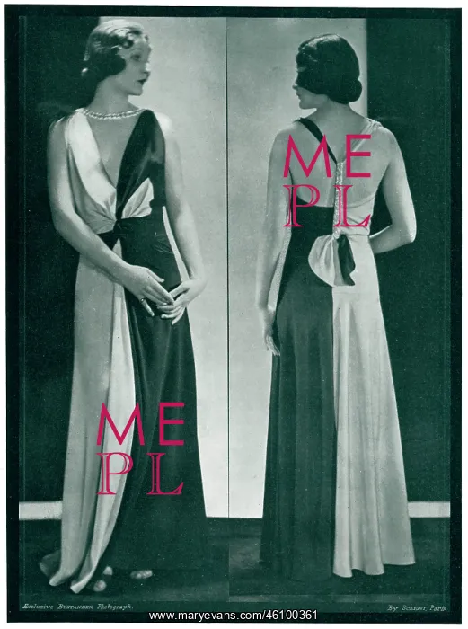 : Evening dress by Worth, 1931 : Evening dress by Worth, 1931