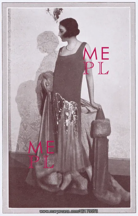 : An evening gown from Chantal, Paris, 1925 : An evening gown from Chantal, Paris, 1925