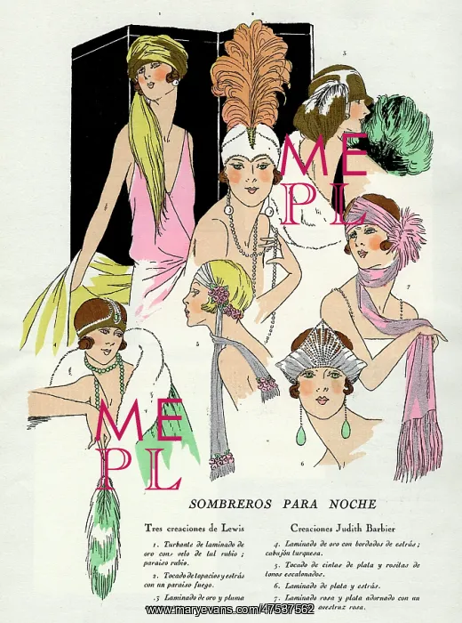 : Evening headwear by Lewis and Judith Barbier : Evening headwear by Lewis and Judith Barbier