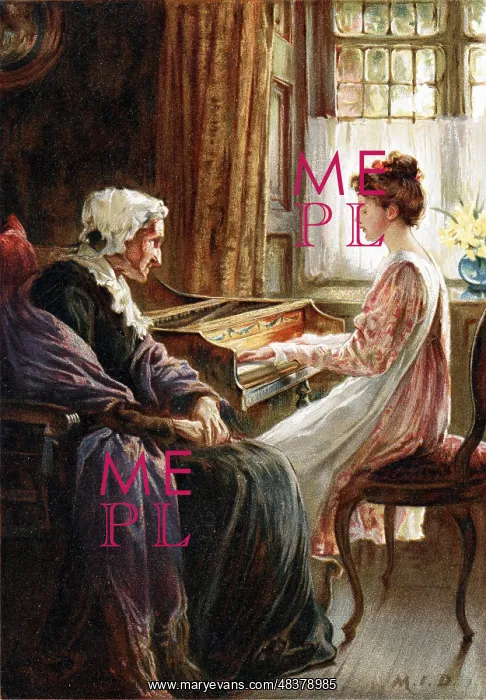 : Their Evening Hymn. Chromolithograph after painting : Their Evening Hymn. Chromolithograph after painting