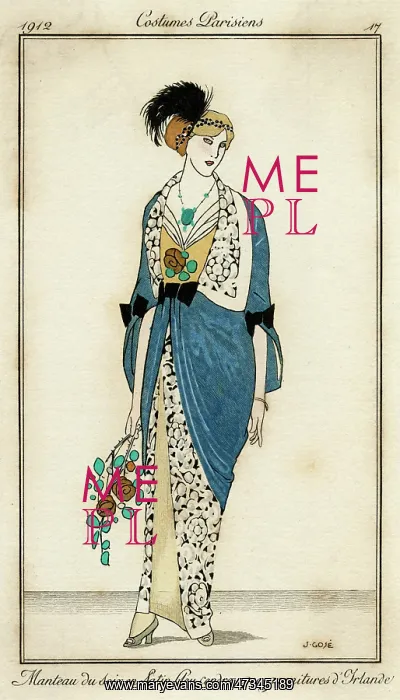 : EVENING MANTLE 1912 : EVENING MANTLE 1912