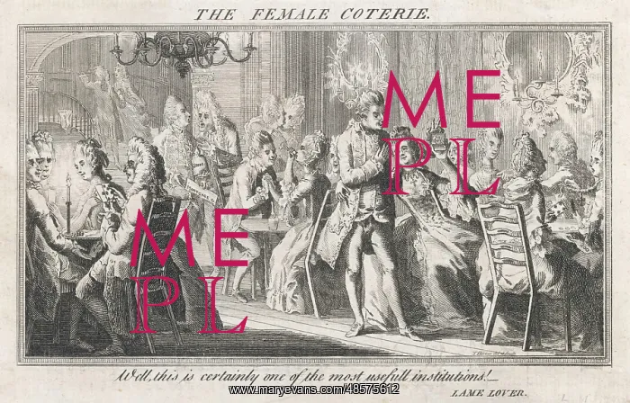 : An Evening Party - late 18th century : An Evening Party - late 18th century