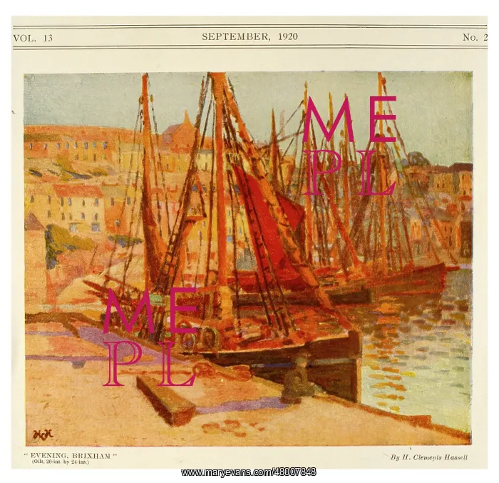 : Evening scene at Brixham Harbour, Devon : Evening scene at Brixham Harbour, Devon